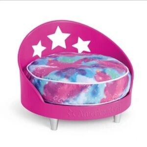 American Girl Doll Truly Me Galaxy Pet Cat Dog Bed Pink Round Chair 2016